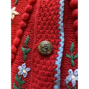 Vintage Floral Embroidered Cardigan